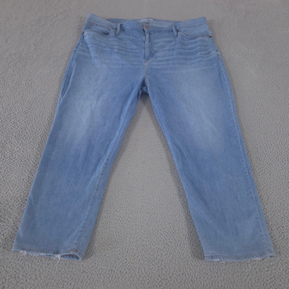 Madewell‎ Jeans Womens 37 Classic Straight Leg Light Wash Cotton Lyocell Stretch